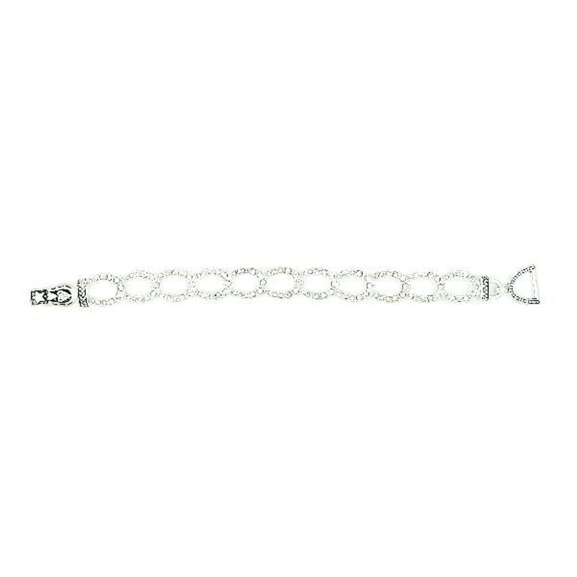 Finishing Touch Horseshoe With Stones Bracelet Silver