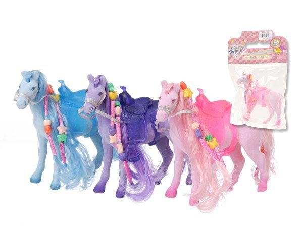 Gift Corral Flocked HorsesBk/Wh