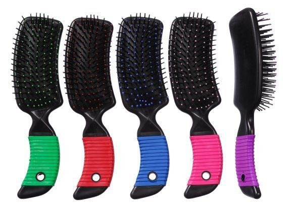 Tough1 Curved Handle Tail And Mane Brush 6 Pack