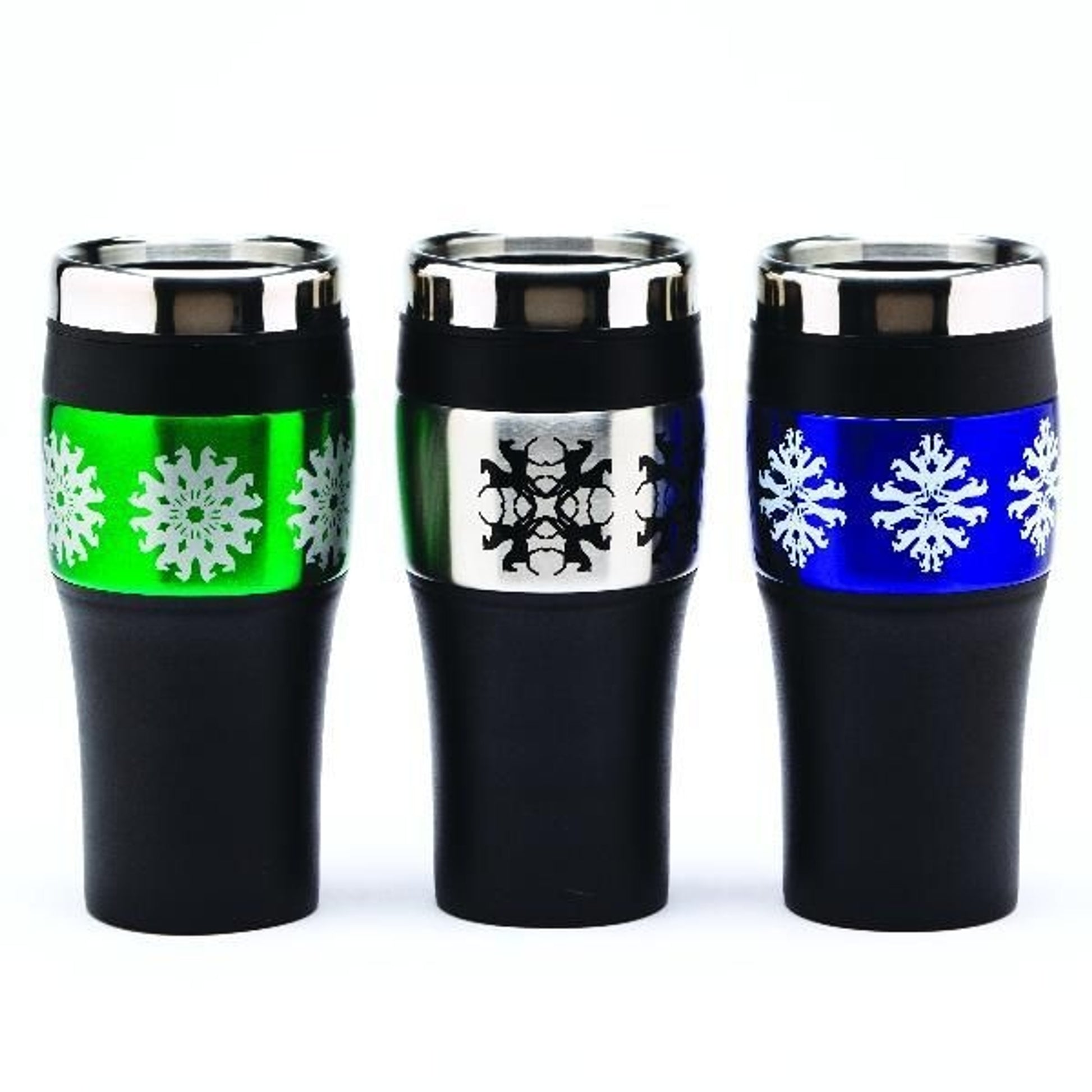 Dressage Horse Kaleidoscope Travel Mug Silver