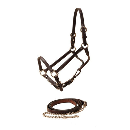 Tory Show Halter And Chain Lead Horse Black