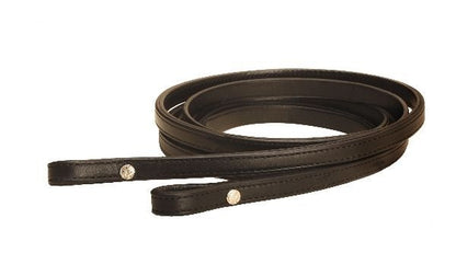 Partial Double/Stitch Bridle Leather Rein 5/8x7 Bk