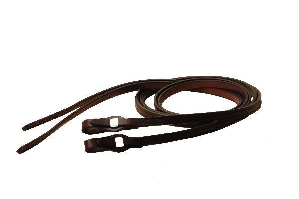 Partial Double/Stitched Split Rein 5/7x7 Bk/Gry