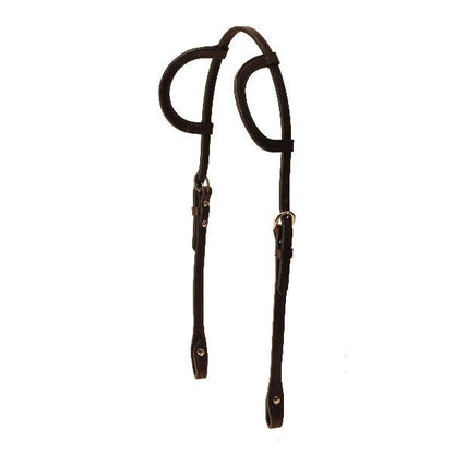 5/8In Double Ear Headstall -Chicago Screws Bk/Gry