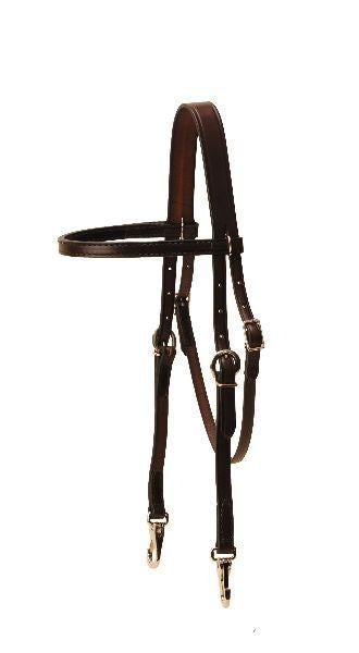 Tory Brow Band Training Headstall 5/8in Bk/Gry
