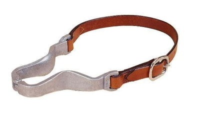 Leather Nutcracker Style Cribbing Strap Blk/Gry