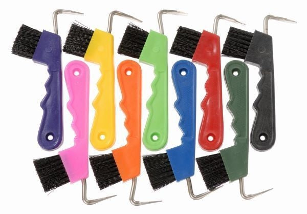 Tough1 E-Z Grip Hoof Pick Brush 6 Pack