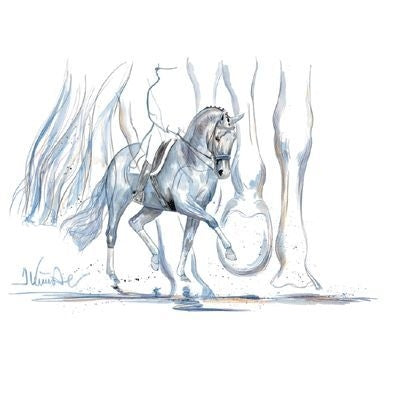 Azzurro Dressage By Jan Kunster Matted 19x15.75