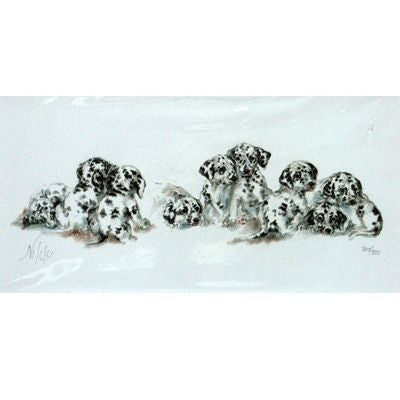 Dalmatian Puppies By Nikki Matted 16 x 10