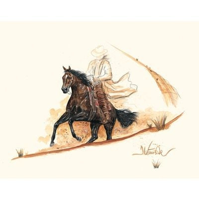 El Paso Western Horse By Jan Kunster 19.75 x 27.5