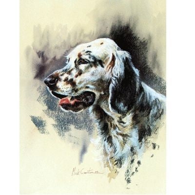 English Setter By Mick Cawston 6.75 x 9