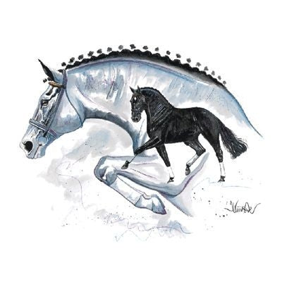 Genua Eventing Horse Matted 7.75 x 11.75