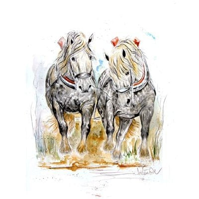 Gravus Draft Horse By Jan Kunster 19.75 x 27.5