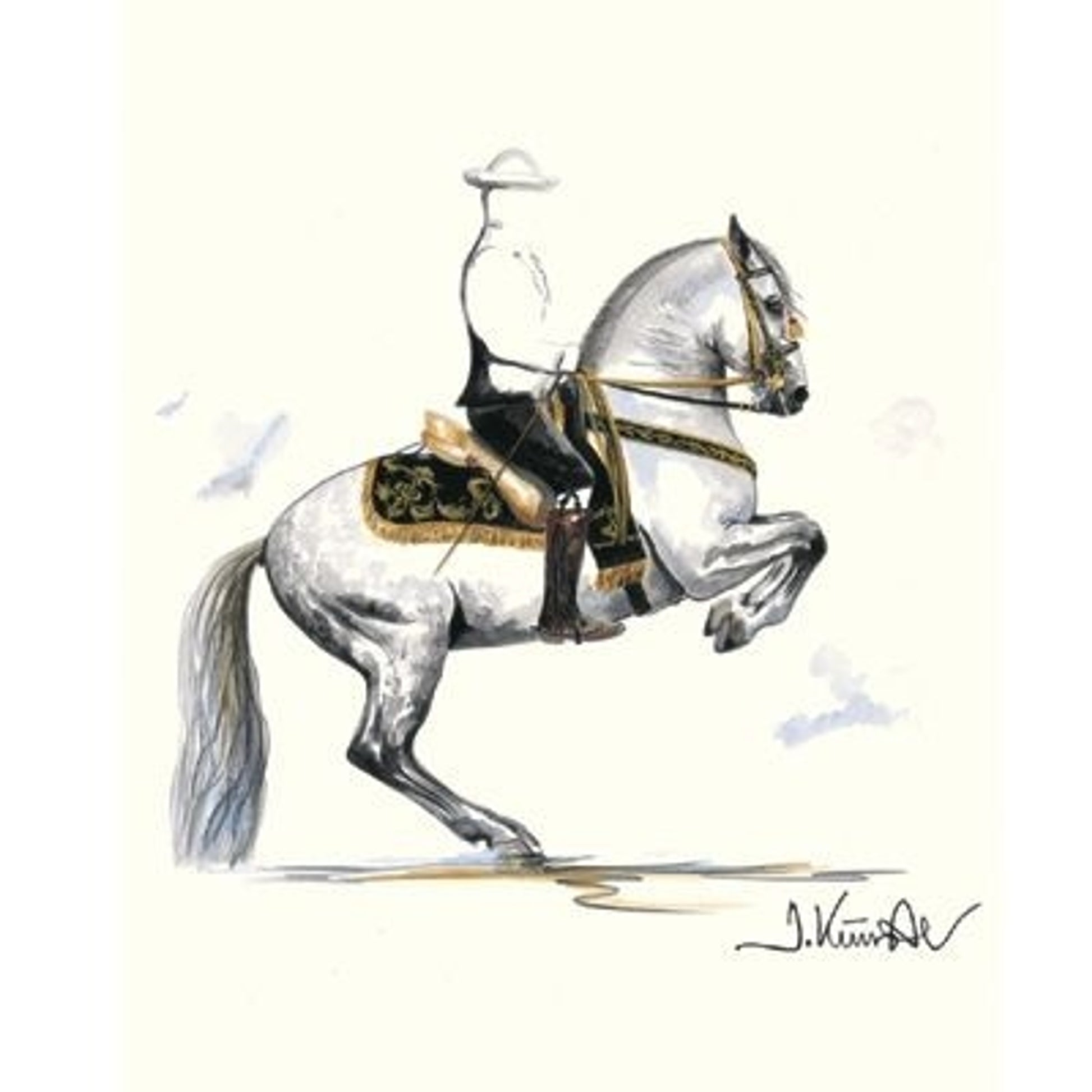 Lavade Lipizzan By Jan Kunster 15.75x19.75