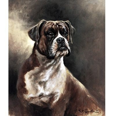 Portrait of a Boxer By Mick Cawston 6.75 x 8.25