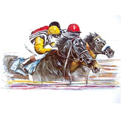 Speed Horse Racing By Jan Kunster 19.75 x 27.5