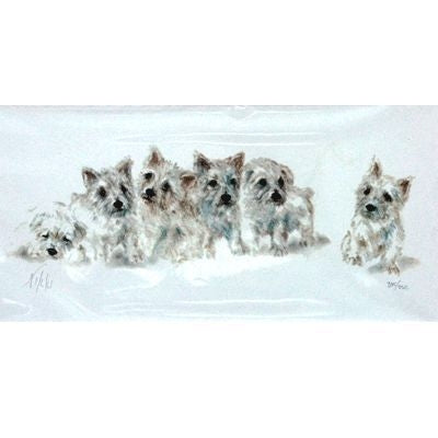 West Highland Puppies By Nikki Matted 16 x 10