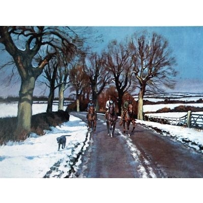 Xmas Morning Horse Racing By Neil Cawthorn 12x10