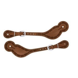Weaver Barbed Wire Spur Straps Regular Brown