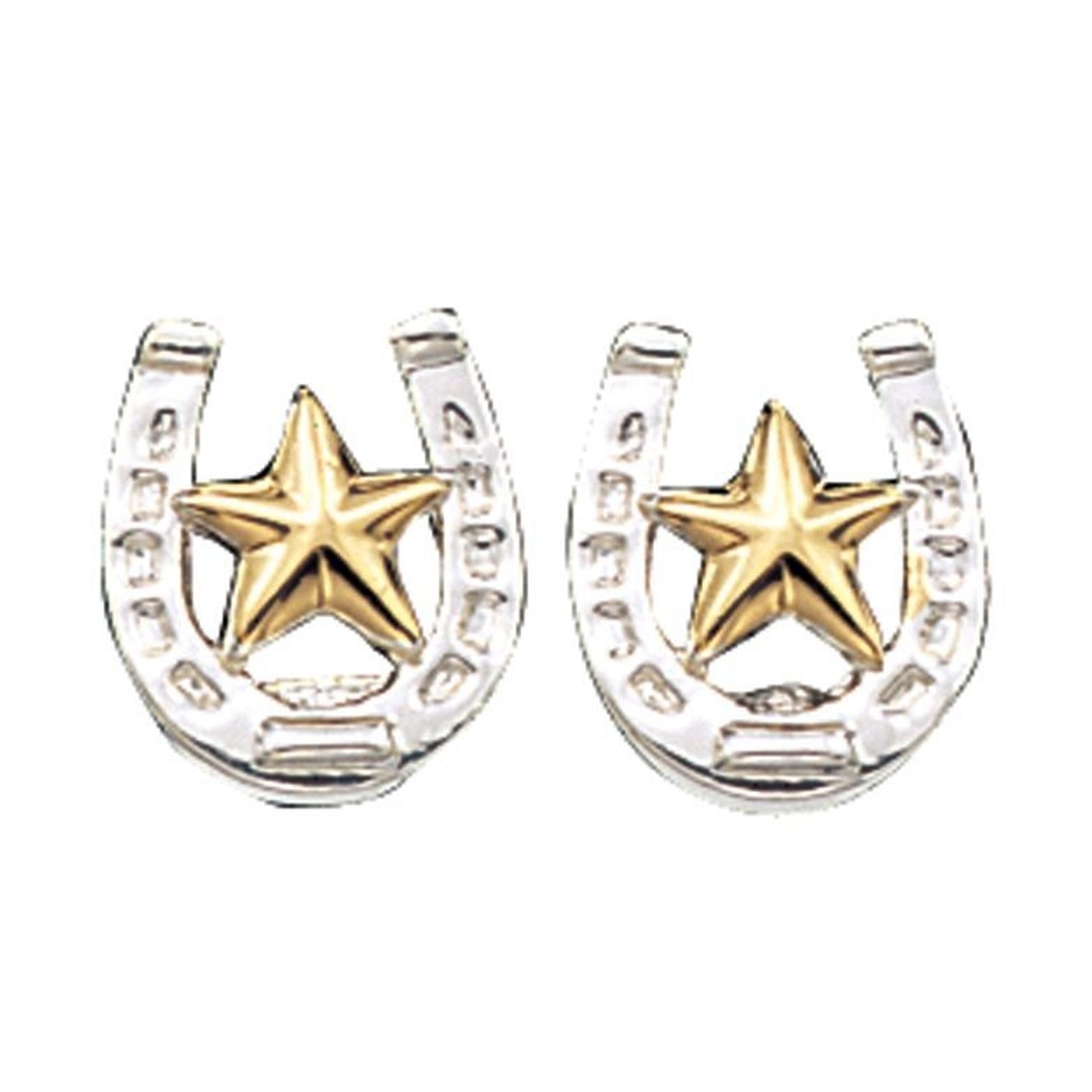 Montana Small Stars And Horseshoe Post Earrings