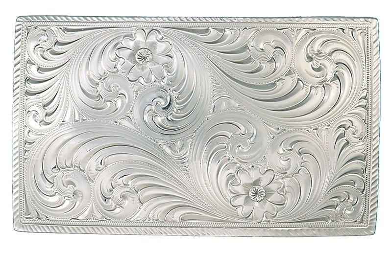 Classic Square Western Engraved Belt Buckle