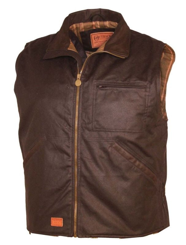 Outback Oilskin Mens Sawbuck Vest XXX-Large Bronze