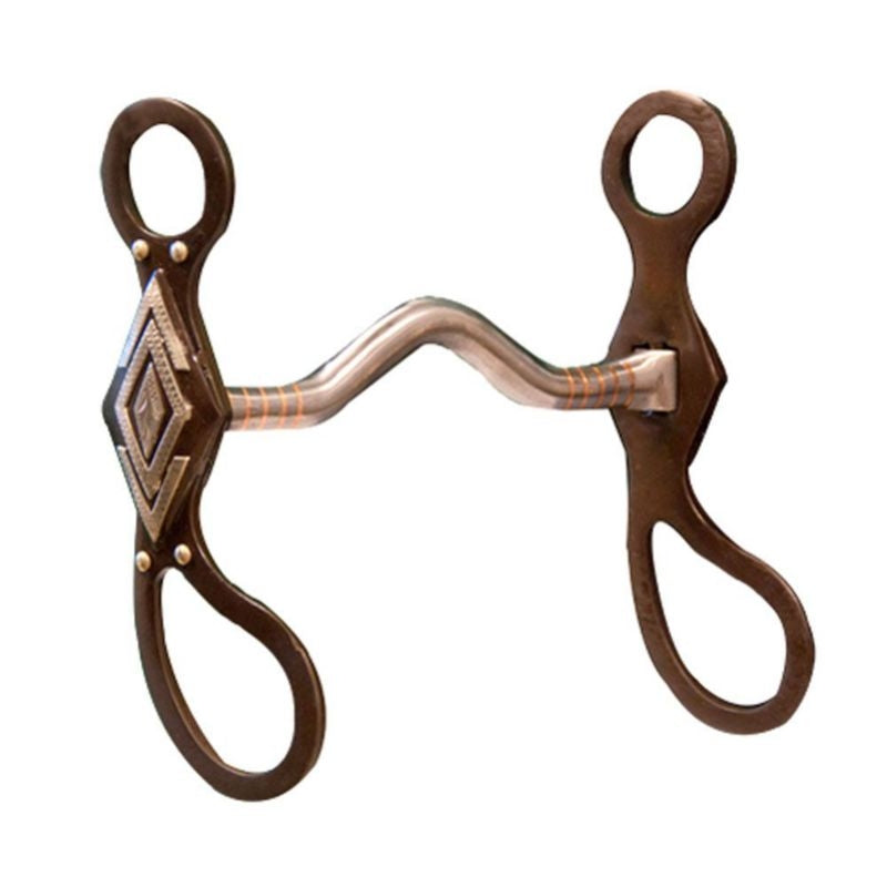 Engraved Medium Port Show Bit with Copper Inlay 5