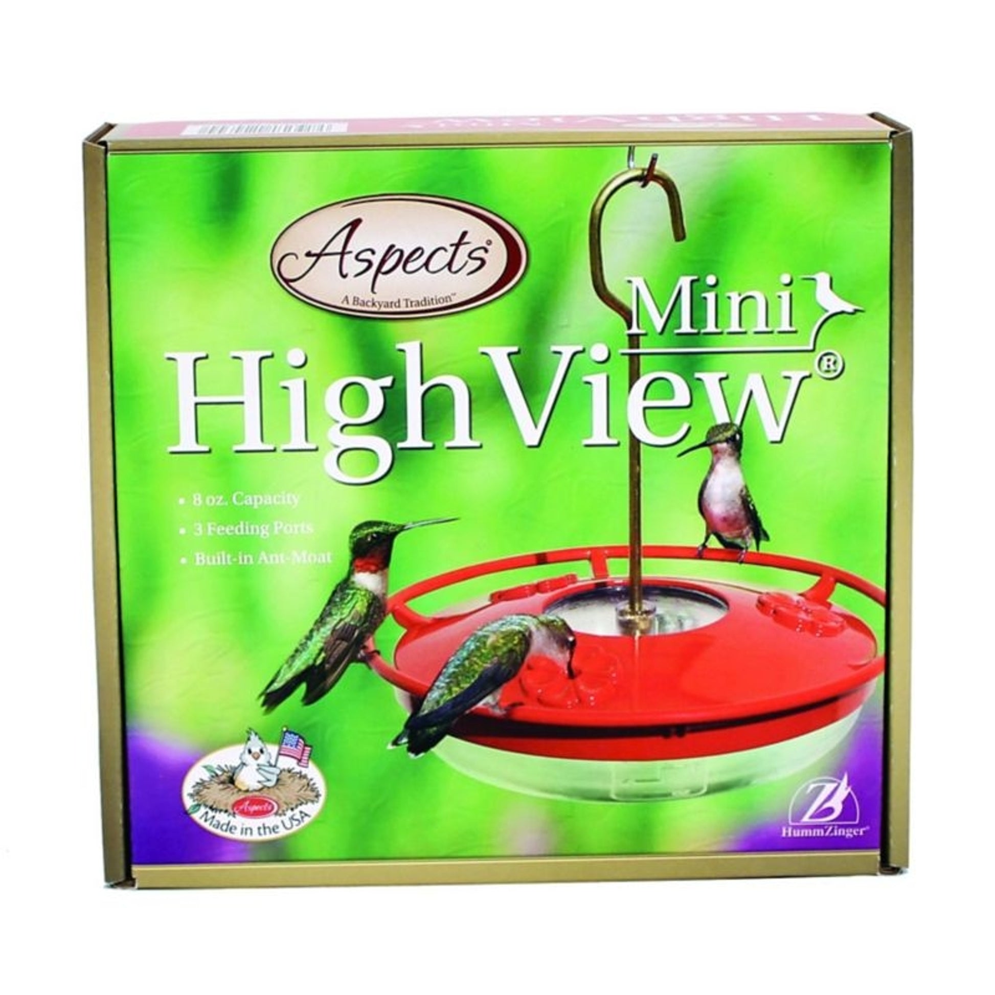 Aspects Hummzinger Mini Hummingbird Feeder 8Oz