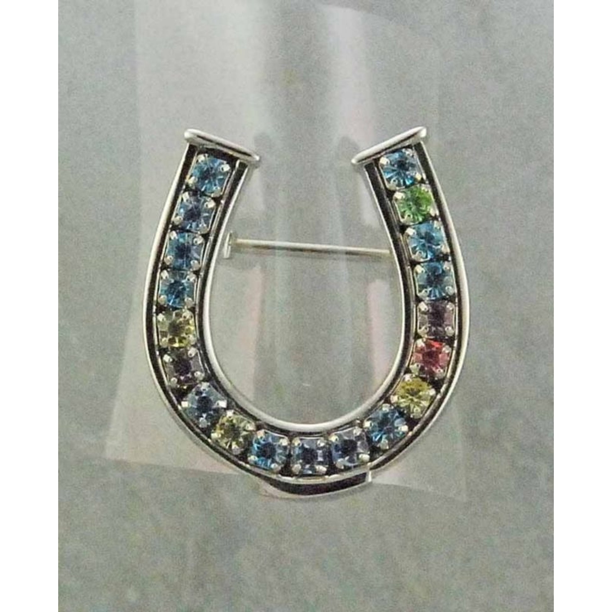 Finishing Touch Pastel Stone Horse Shoe Pin