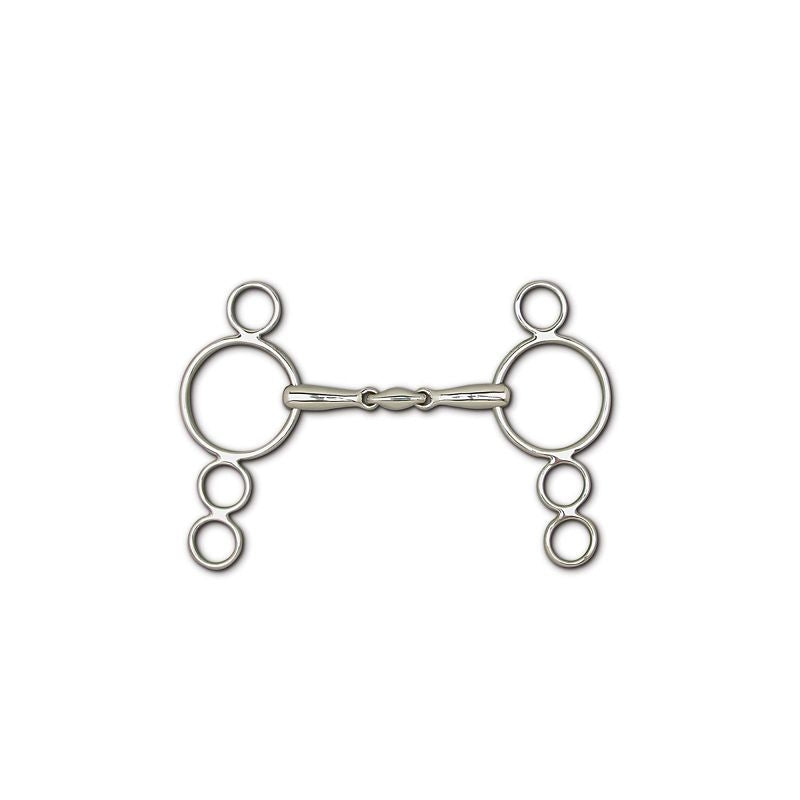 Toklat 3-Piece Snaffle 4-Ring Continental Gag 5