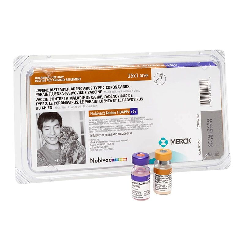 Nobivac 1 DAPPv+Cv 25x1ml Vials Canine Vaccine