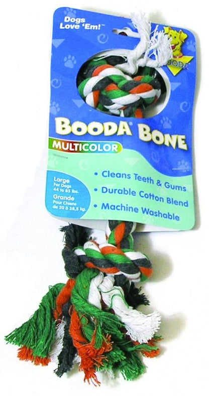 2 Knot White Rope Bone Dog Toy