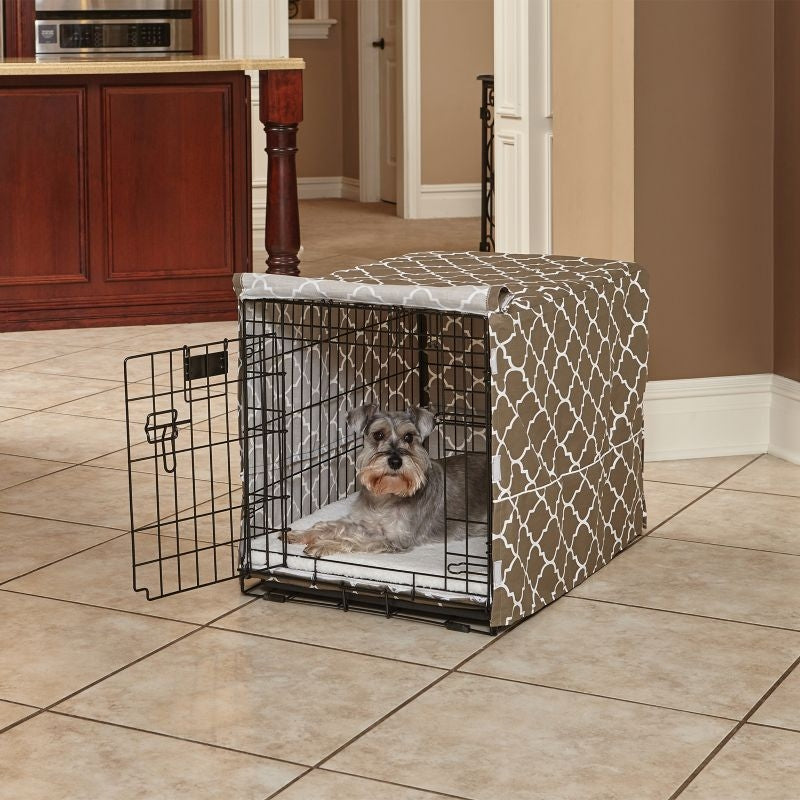 Quiet Time Covella Brown Dog Crate Cover