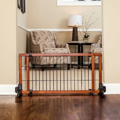 Carlson Pet Freestanding Extra Wide Wood Pet Gate