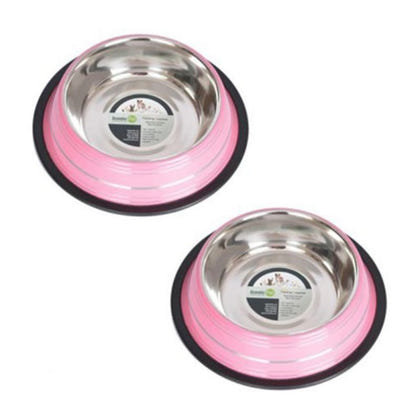 Color Splash NonSkid Pet Bowl 2 Pack