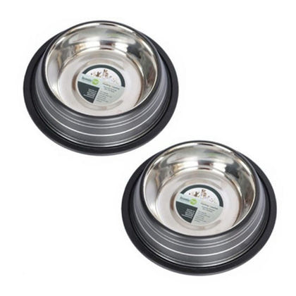 Color Splash NonSkid Pet Bowl 2 Pack