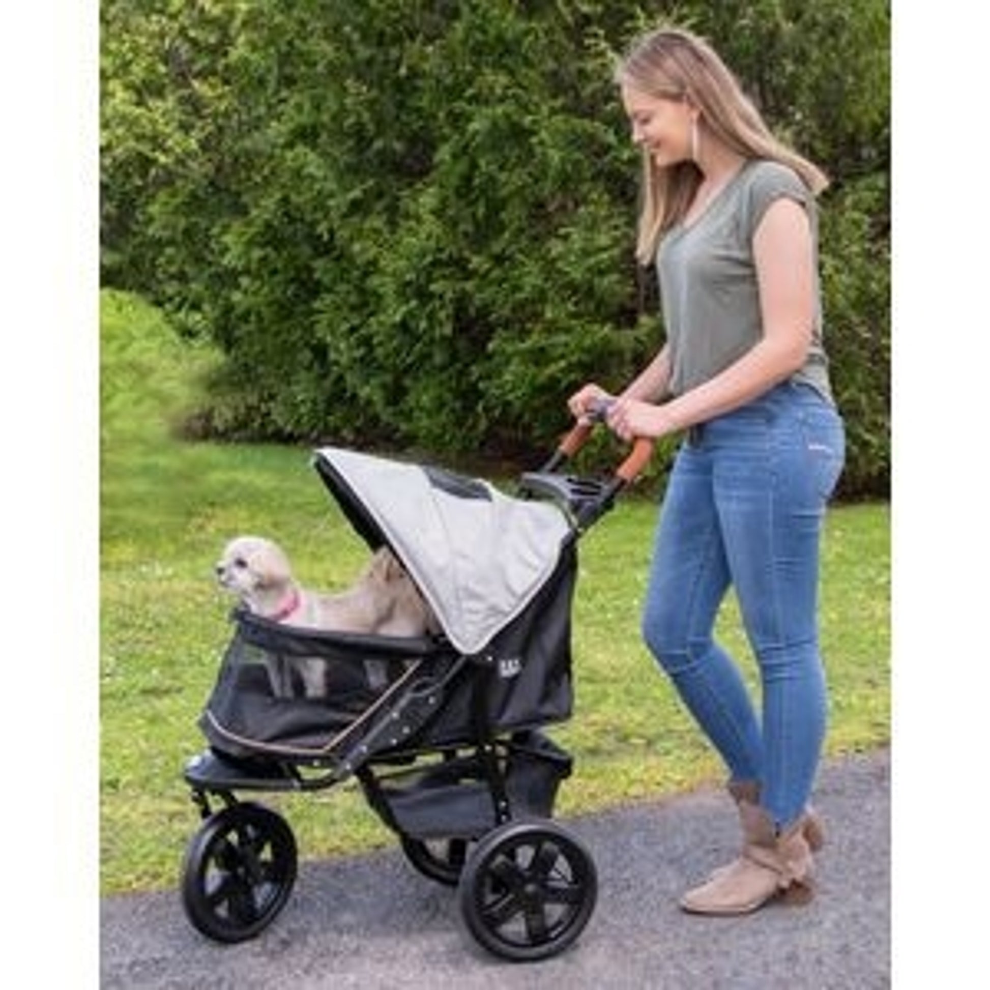 pet gear pet stroller Pet Gear AT3 Summit Grey No Zip Pet Stroller– Horse.com