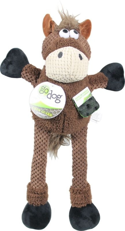 Godog Checkers Skinny Horse Dog Toy