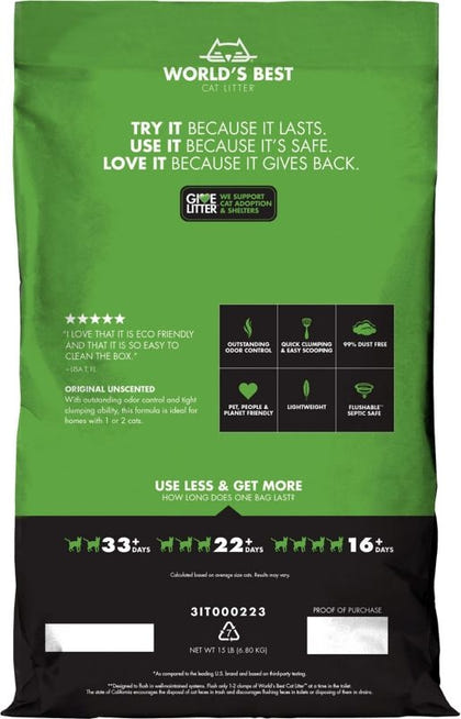 Worlds Best Cat Litter Clumping Formula