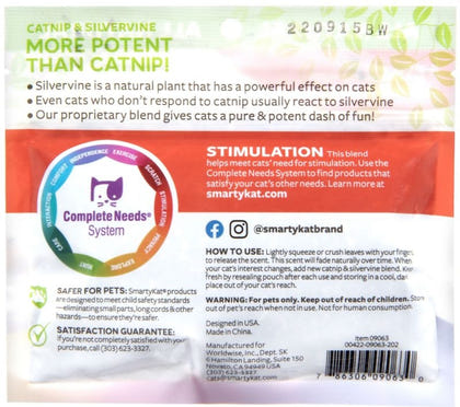 Smartykat Catnip With Silvervine Cat Attractant