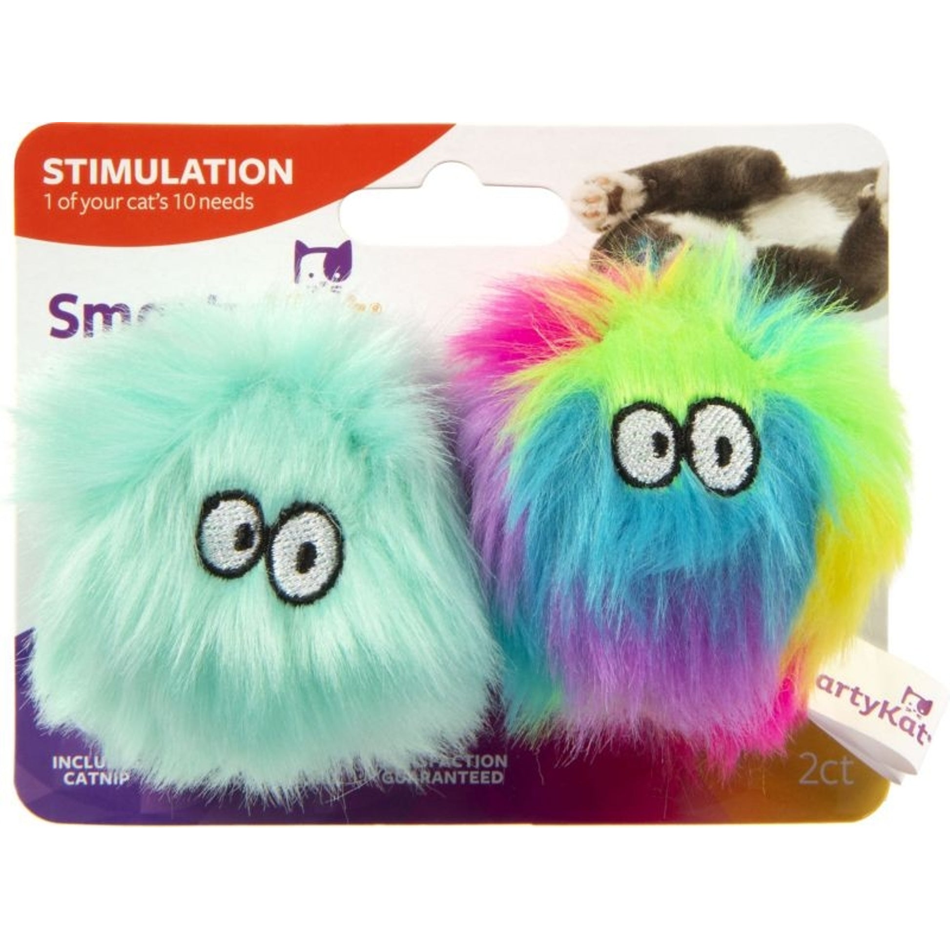 Smartykat Fuzzy Friends Catnip Ball Cat Toys