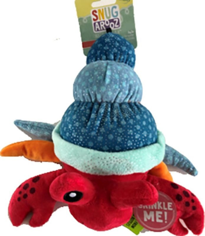 Snugarooz Hermie The Crab Plush Dog Toy
