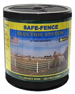 Safe Fence 1 1/2in Wide Poly Tape 200 Ft