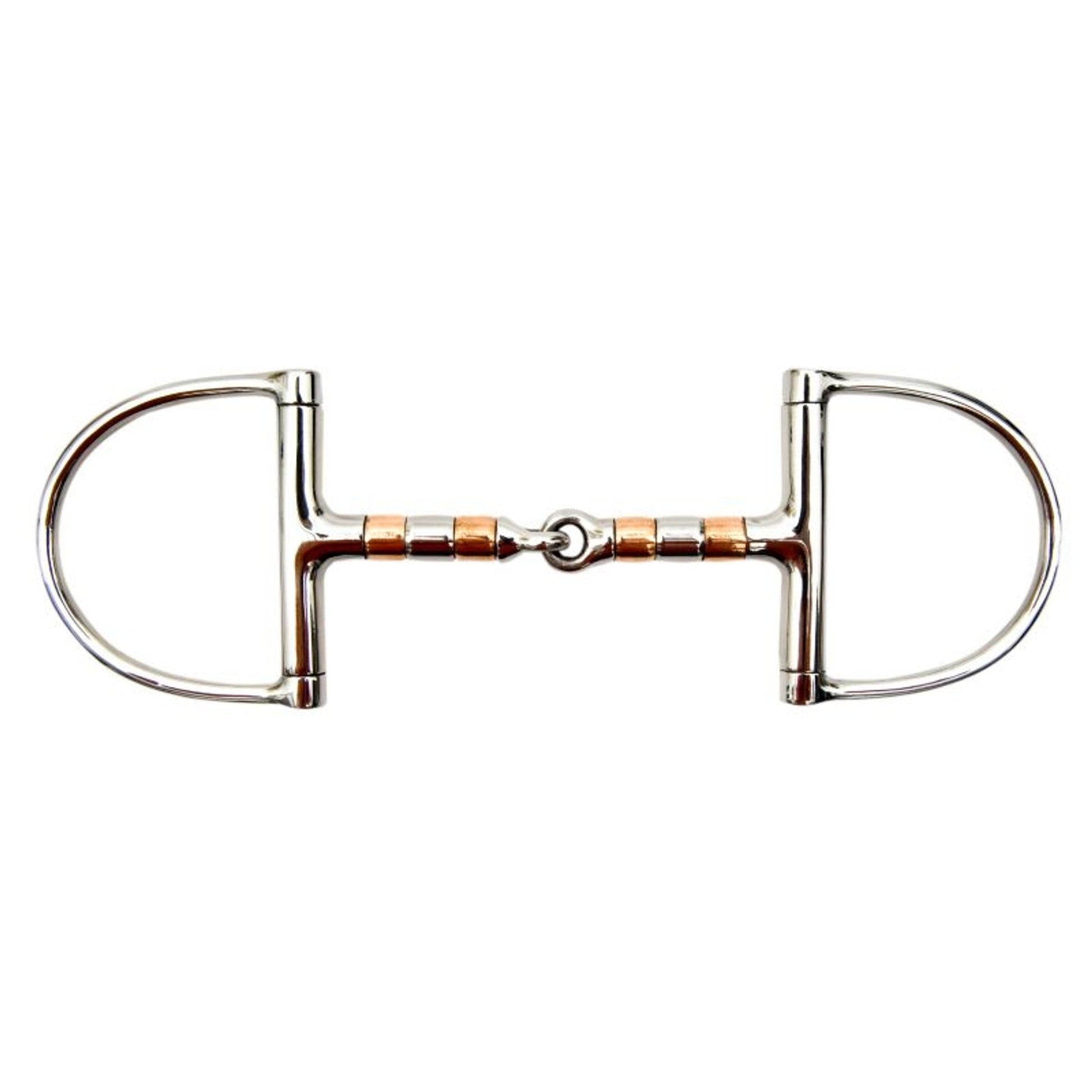 Western SS Copper Roller Snaffle D-Ring Bit