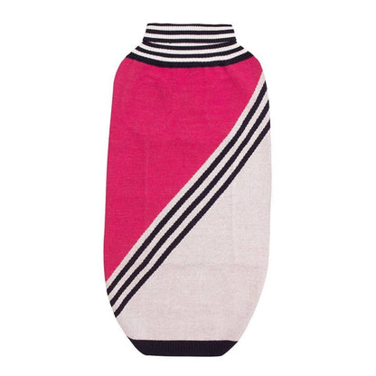 Halo Cal Knitted Dog Sweater L Red/Navy/White