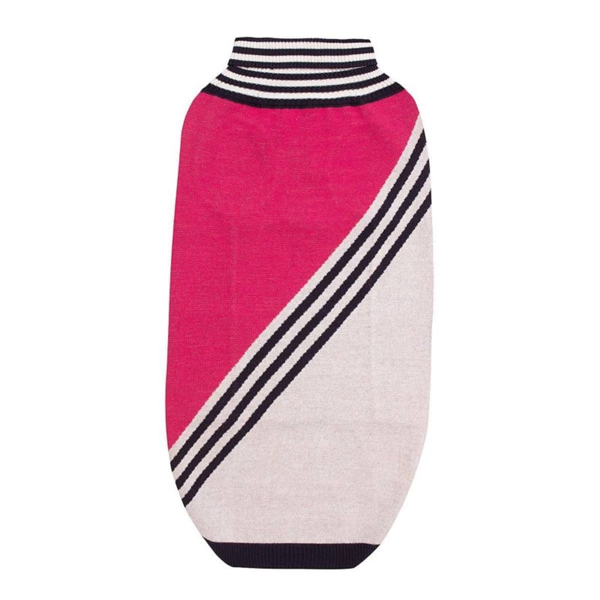 Halo Cal Knitted Dog Sweater L Red/Navy/White