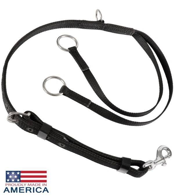 Featherweight Two Ring Nylon Martingale Black