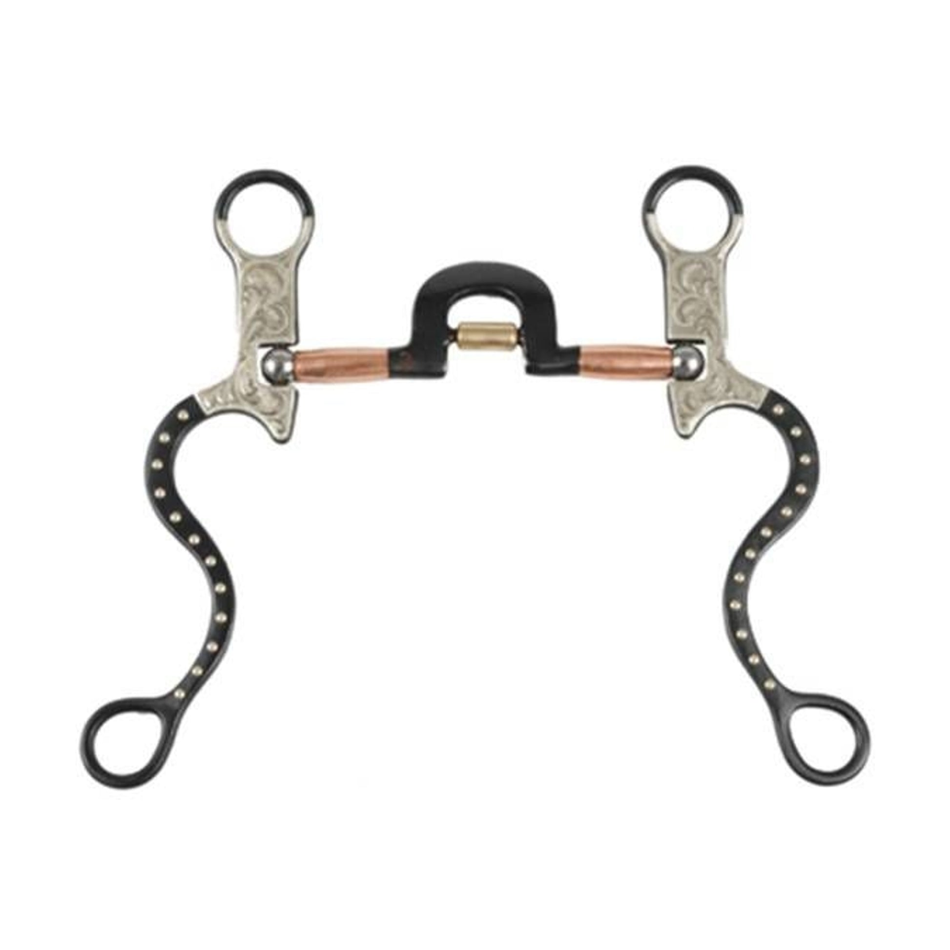 Jacks Western Show Snaffle Bit Black Steel 5In