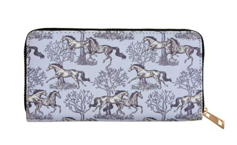 Awst International Lila Blue Toile Clutch Wallet