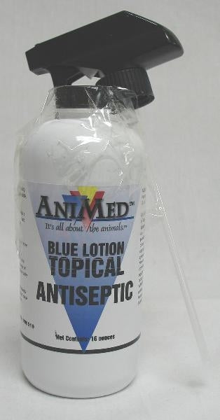 AniMed Blue Lotion Topical Antiseptic 16 oz